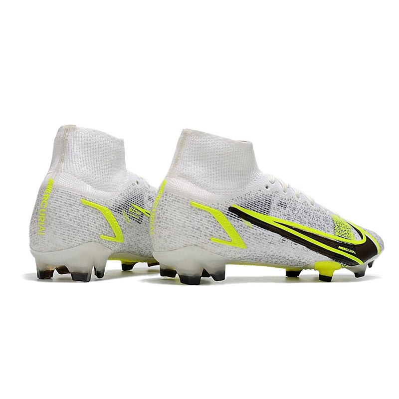 Nike Mercurial Superfly VIII Elite DF FG stříbrný Safari Bílá Černá Stříbrná Neon